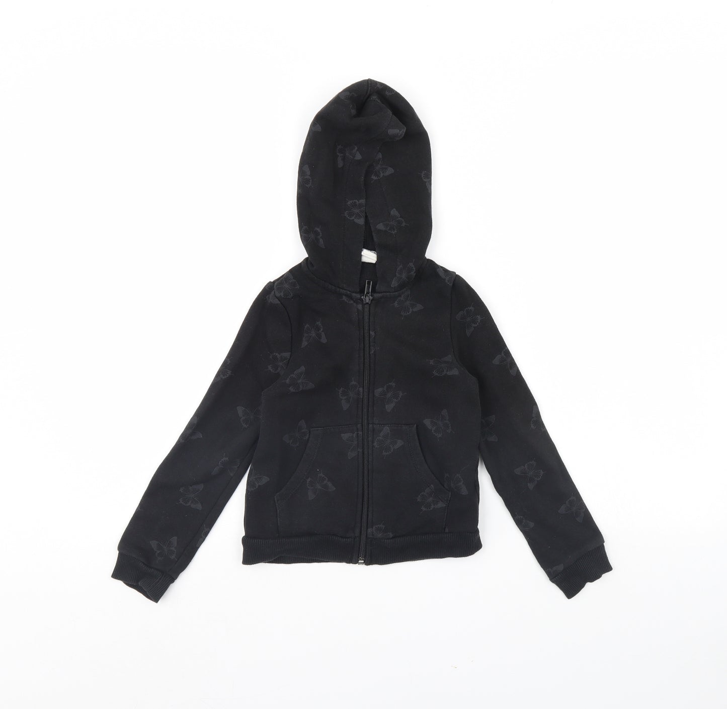 H&M Girls Black Animal Print  Jacket  Size 4 Years