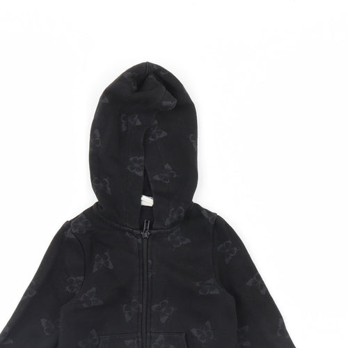 H&M Girls Black Animal Print  Jacket  Size 4 Years