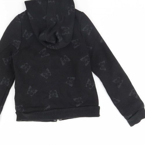 H&M Girls Black Animal Print  Jacket  Size 4 Years