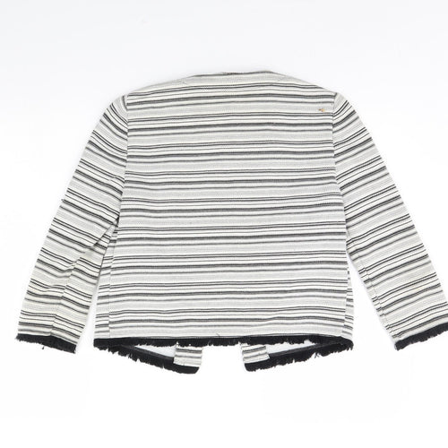m&s Womens Ivory Striped  Jacket  Size 10