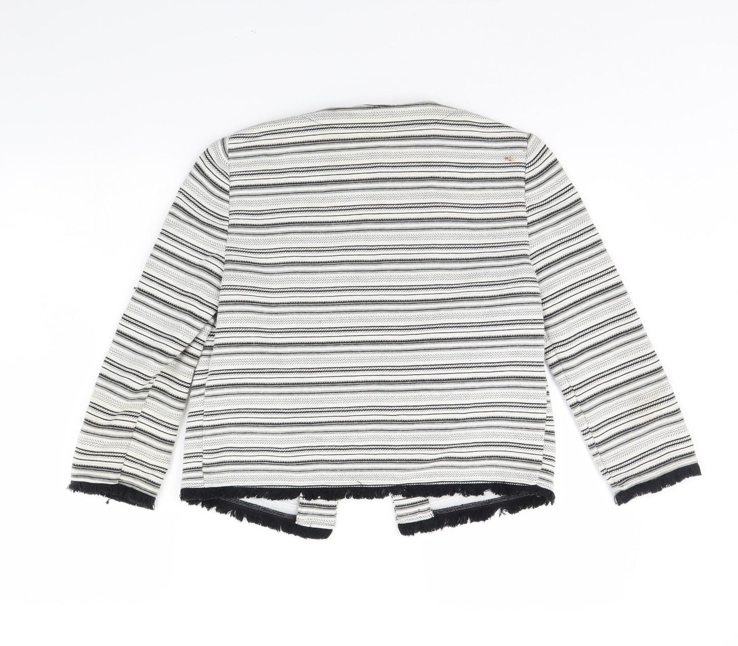 m&s Womens Ivory Striped  Jacket  Size 10