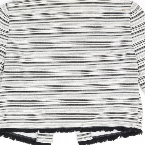 m&s Womens Ivory Striped  Jacket  Size 10
