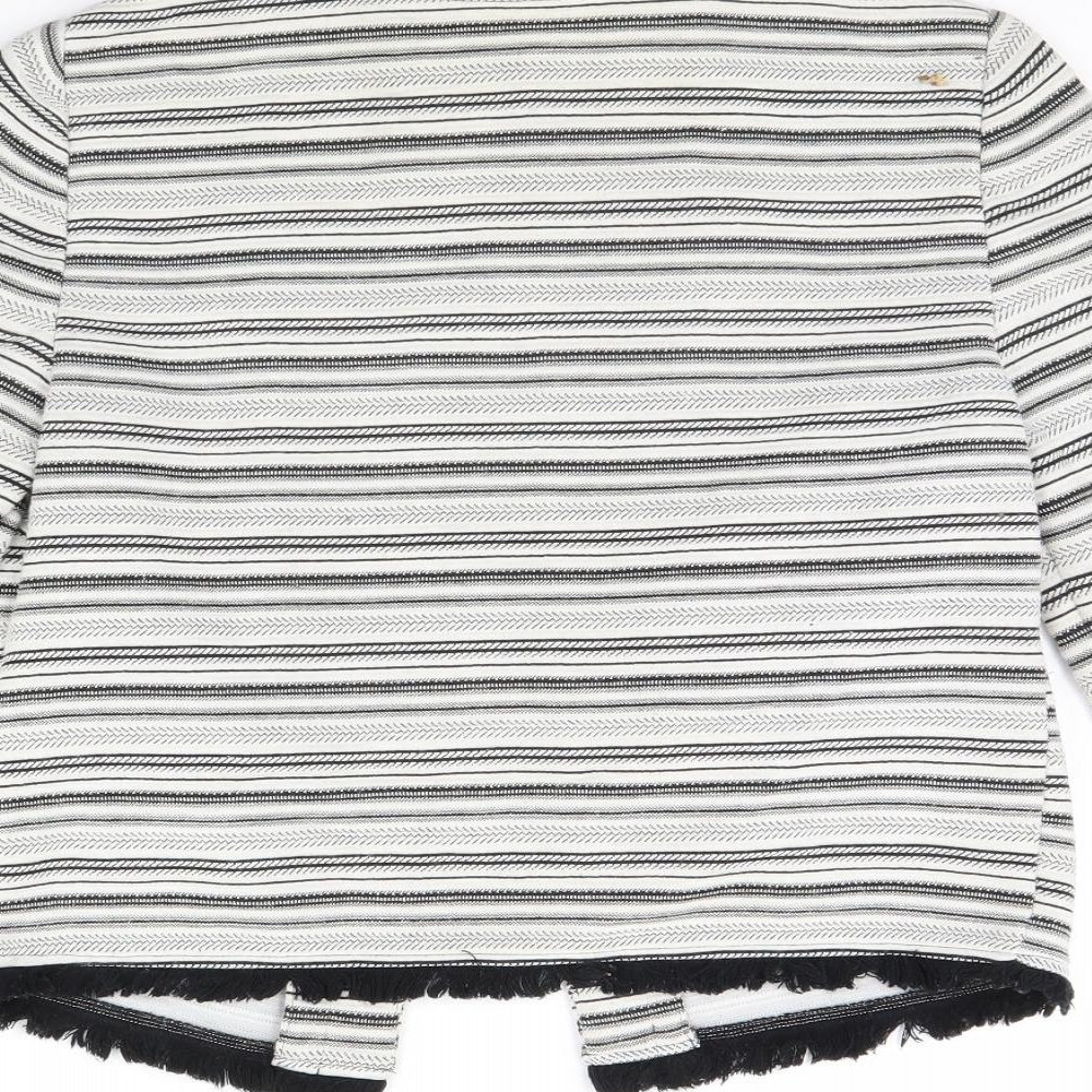 m&s Womens Ivory Striped  Jacket  Size 10
