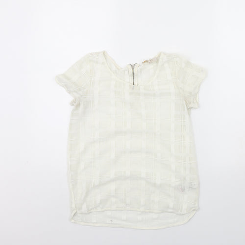 NEXT Womens Ivory   Cropped Blouse Size 6
