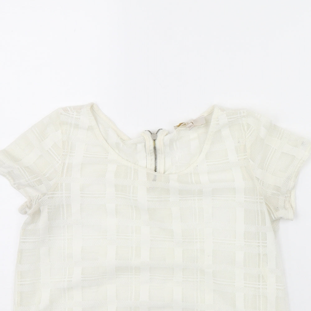 NEXT Womens Ivory   Cropped Blouse Size 6