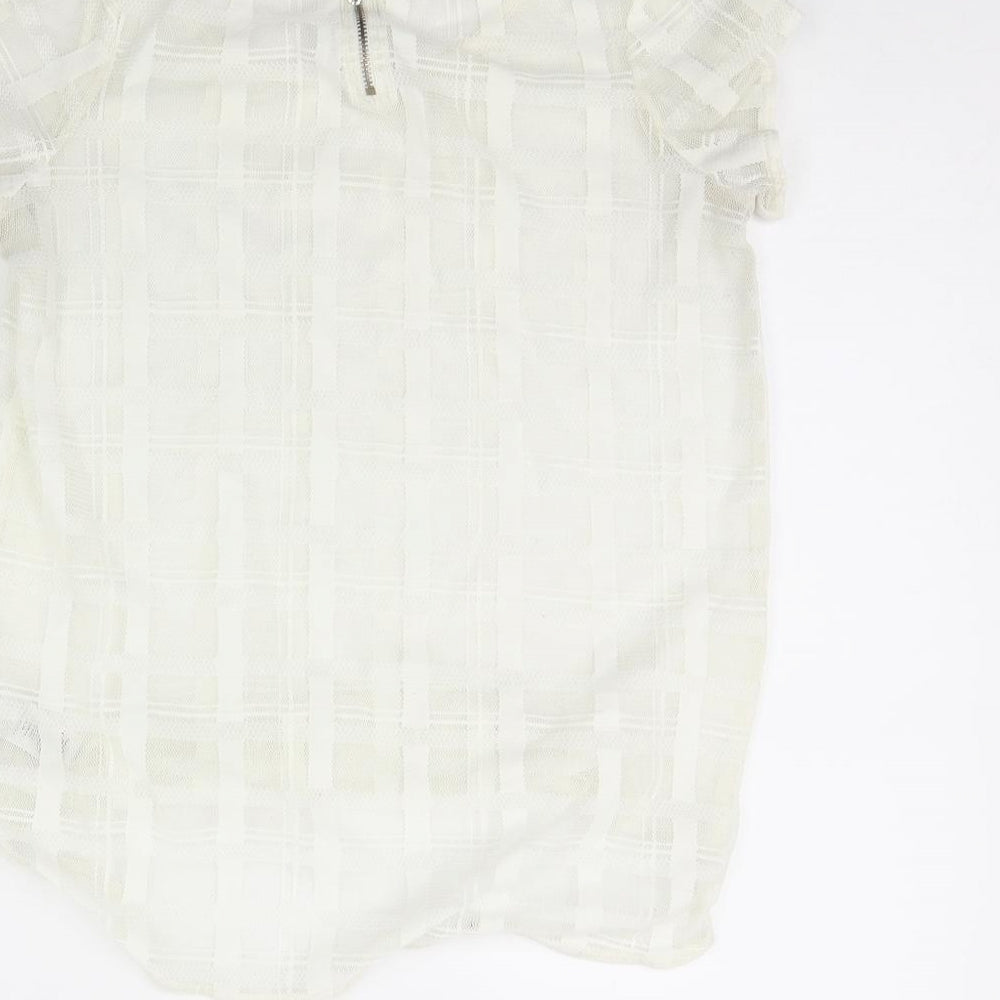 NEXT Womens Ivory   Cropped Blouse Size 6