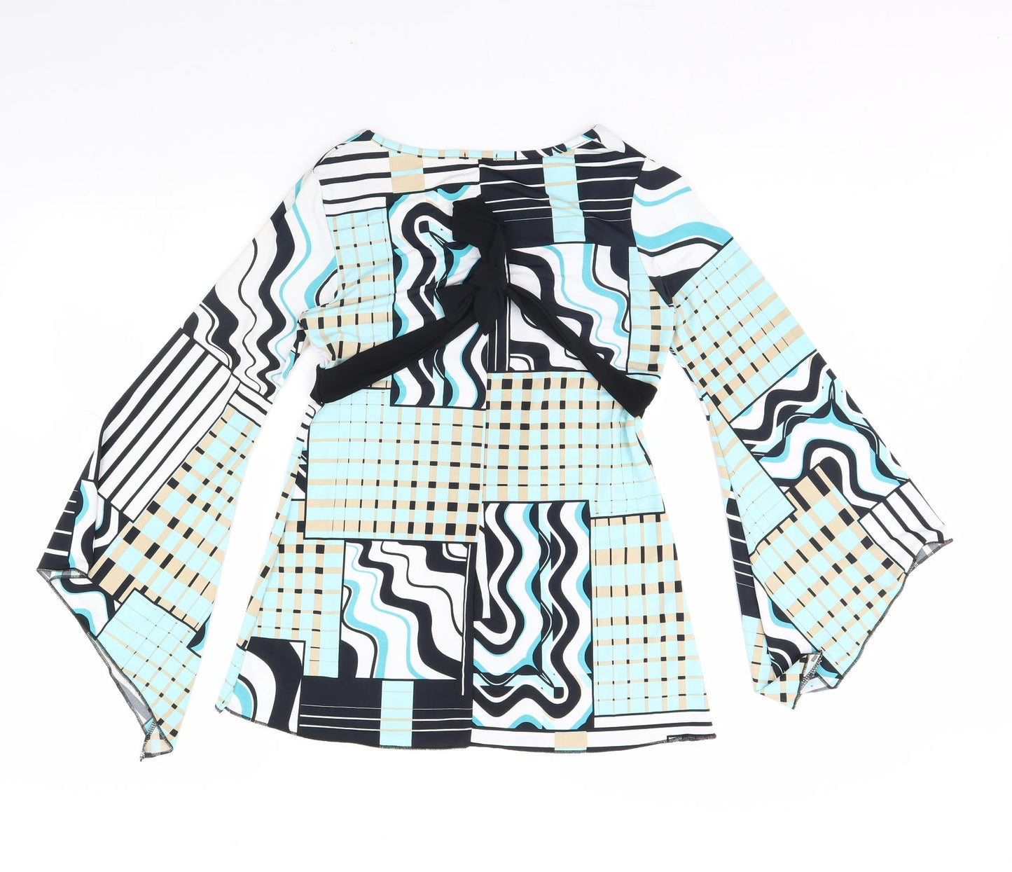 Evita Womens Multicoloured Geometric  Basic Blouse Size 10