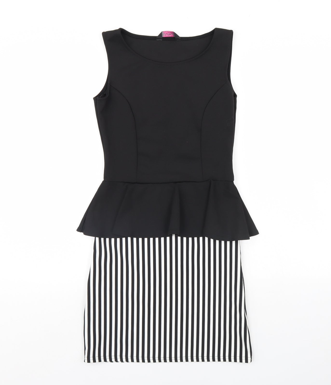 Evita Womens Black Striped  Bodycon  Size 10
