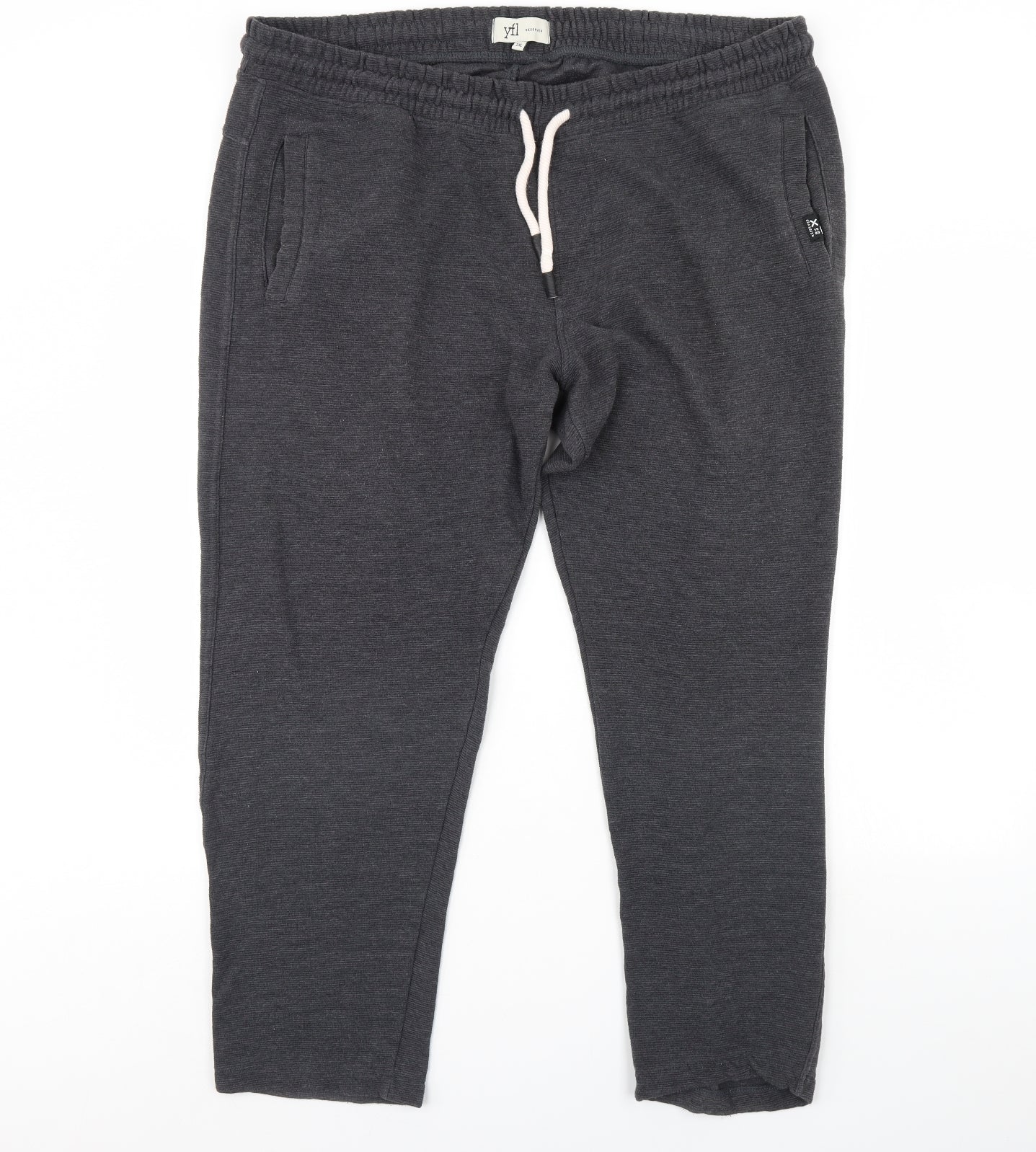 YFL Mens Grey   Jogger Trousers Size 2XL L30 in