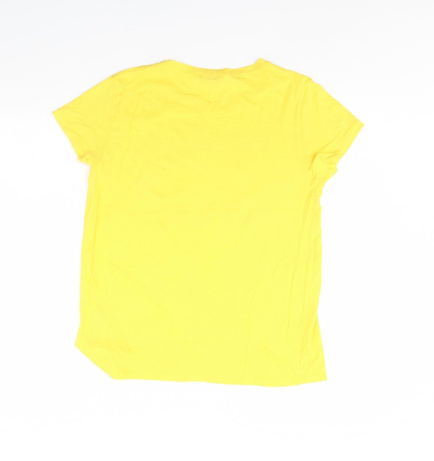 FB sister Womens Yellow   Basic T-Shirt Size L  - eat sleep repeat