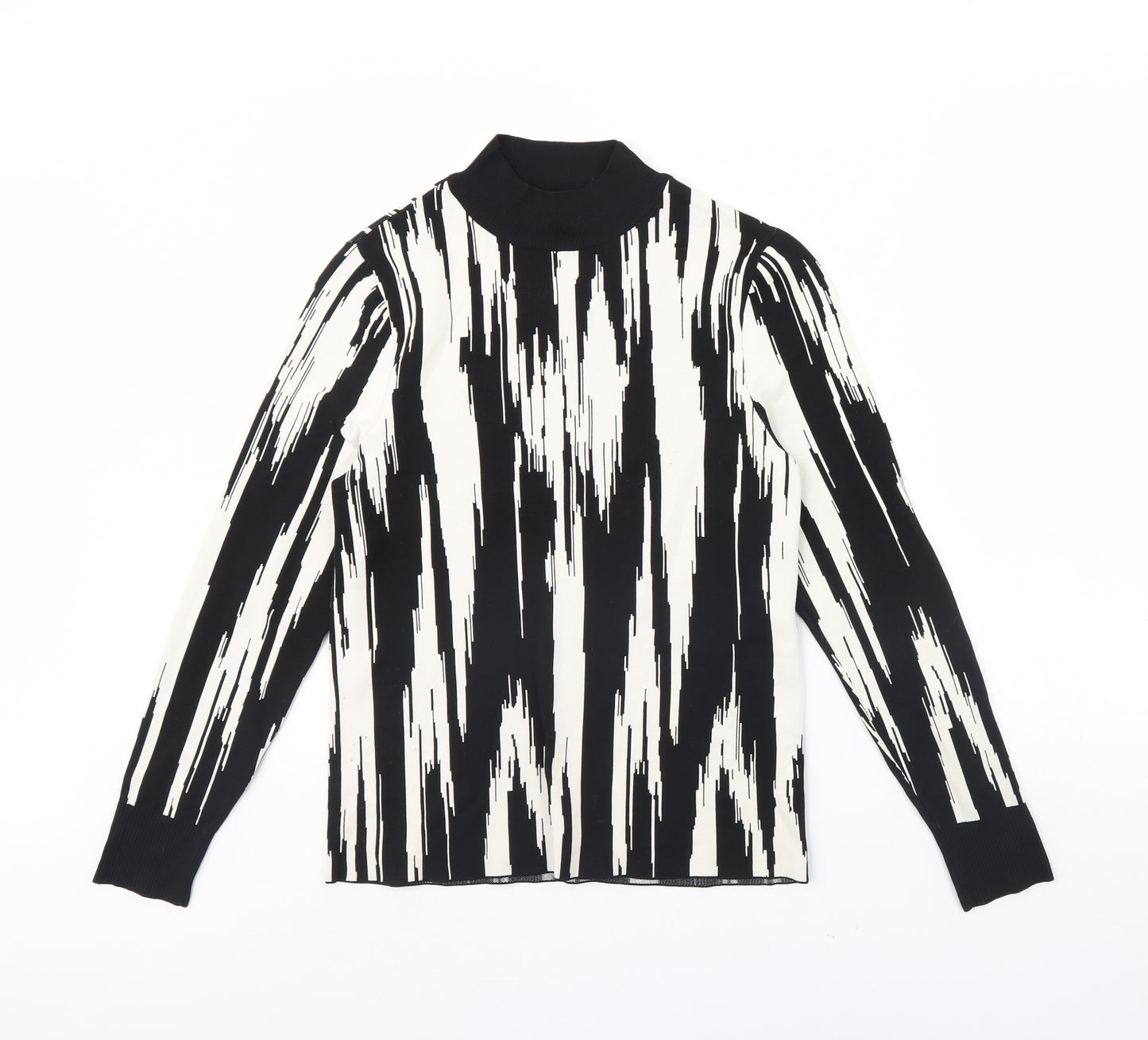 River Island Womens Black Geometric  Pullover Jumper Size 14