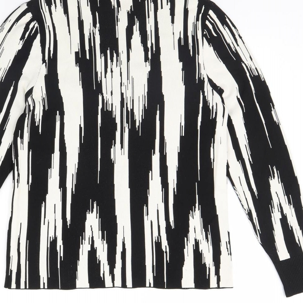 River Island Womens Black Geometric  Pullover Jumper Size 14