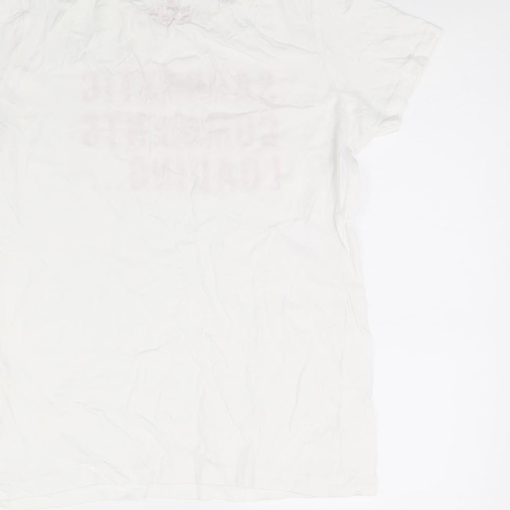 Primark Womens White   Basic T-Shirt Size 2XS  - sarcasm