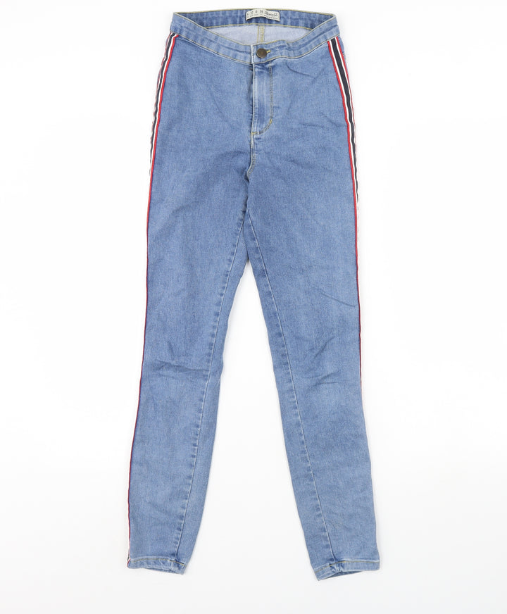 Denim & Co. Womens Blue  Denim Skinny Jeans Size 4 L28 in