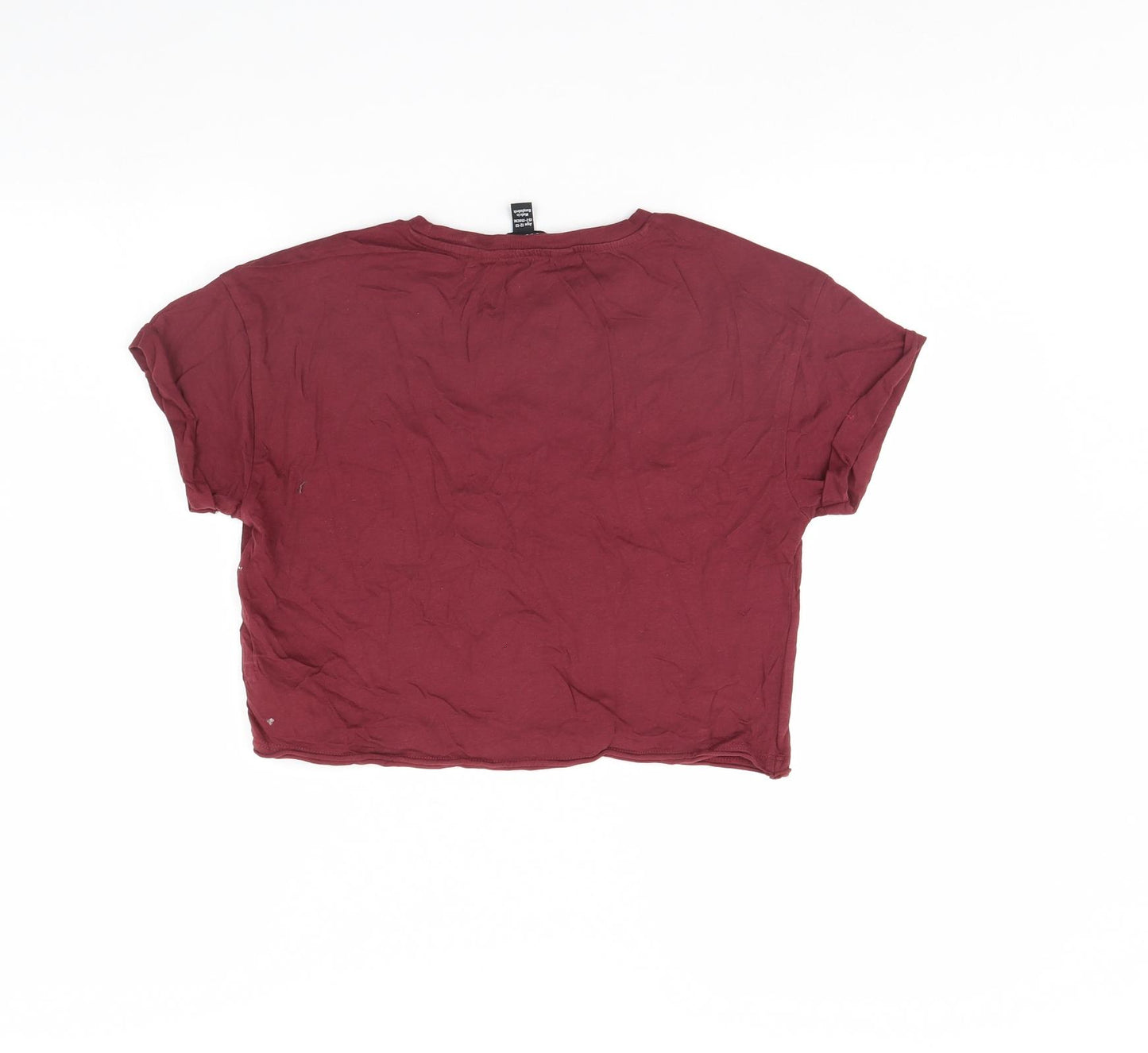 New Look Girls Purple   Cropped T-Shirt Size 12 Years  - kinda care kinda dont