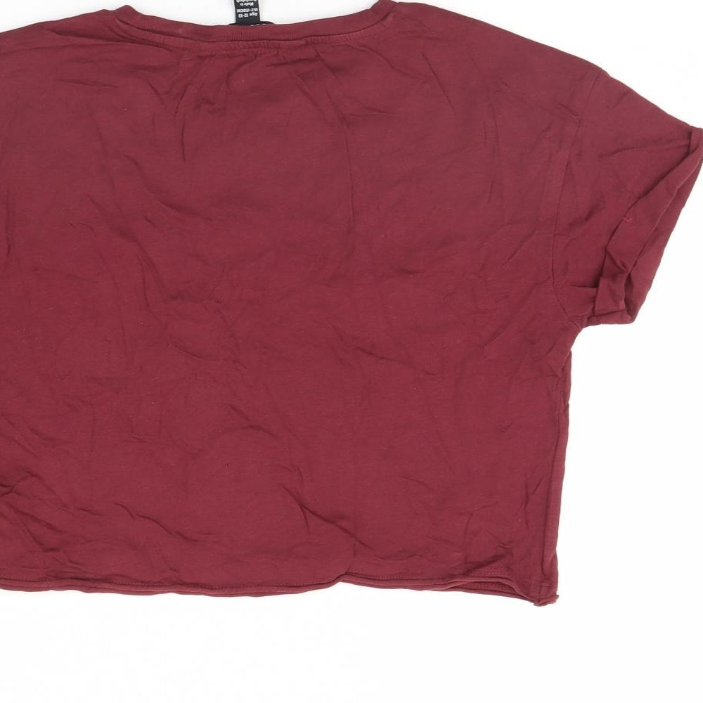New Look Girls Purple   Cropped T-Shirt Size 12 Years  - kinda care kinda dont
