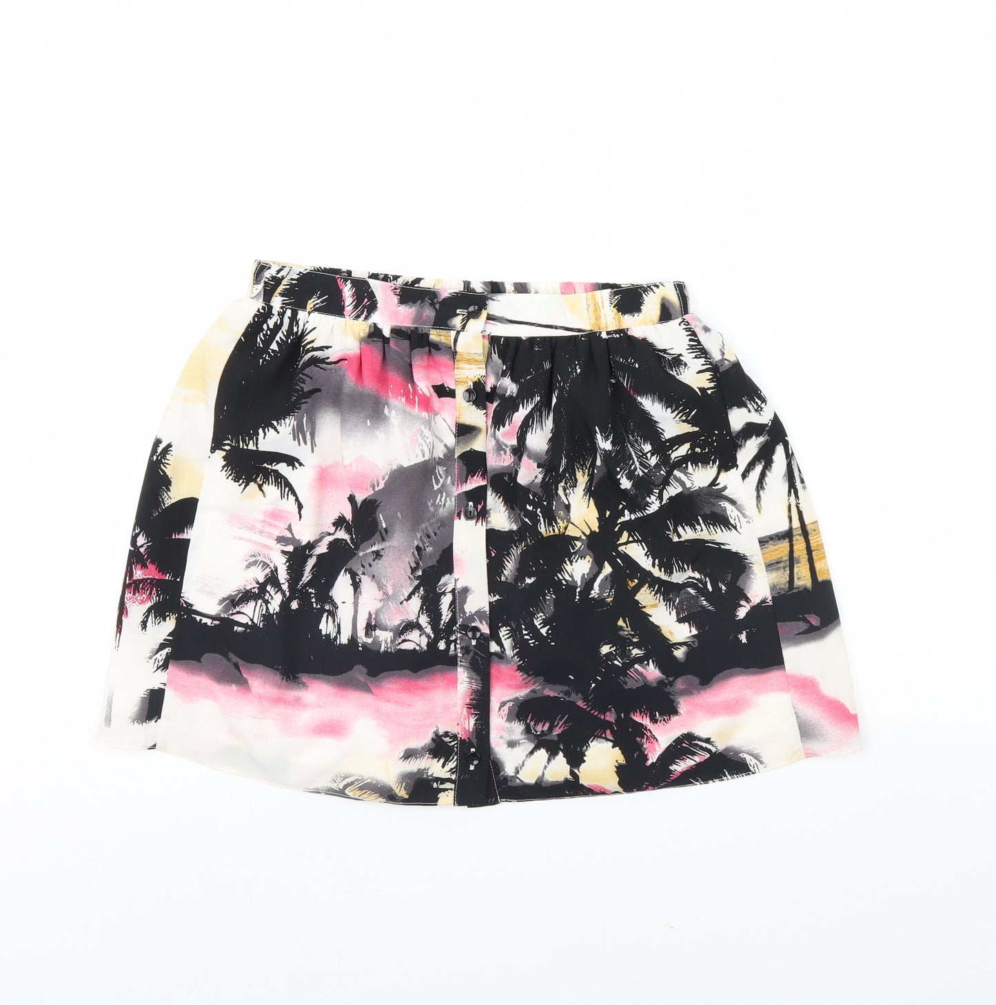 River Island Womens White Floral  Mini Skirt Size 12