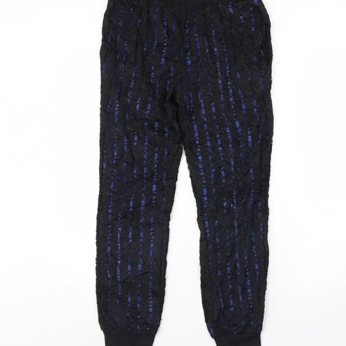 Lily White Womens Black   Trousers  Size M L30 in