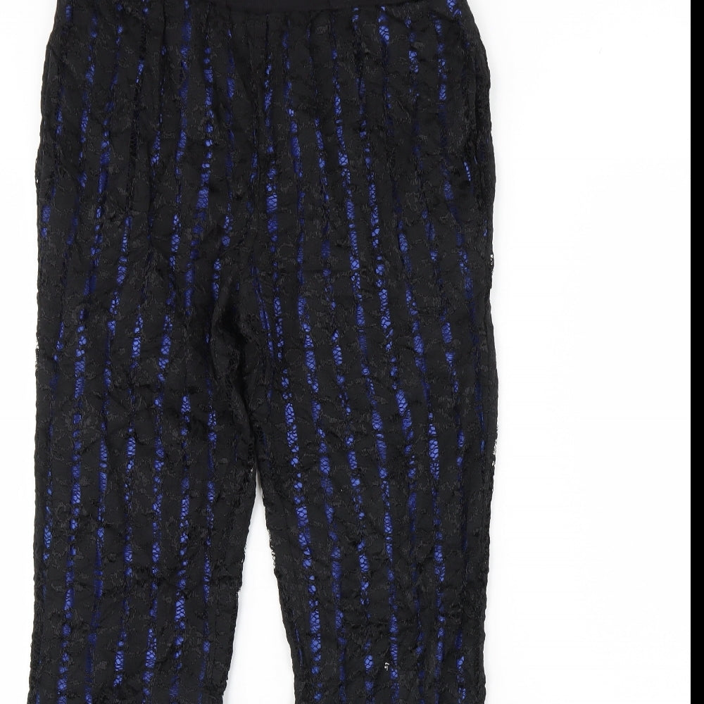 Lily White Womens Black   Trousers  Size M L30 in