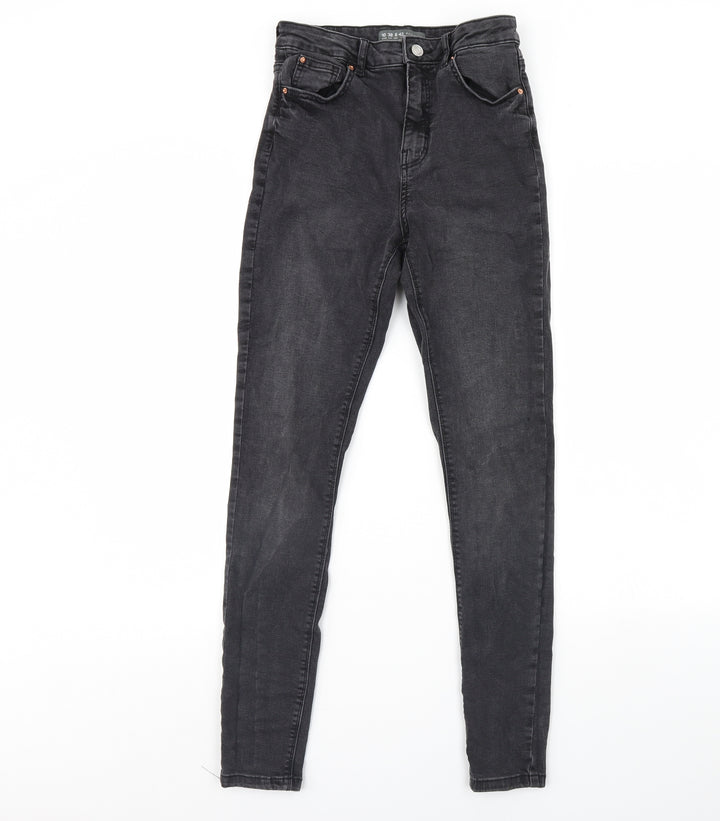 Denim & Co. Womens Black Denim Skinny Jeans Size 10 L28 in