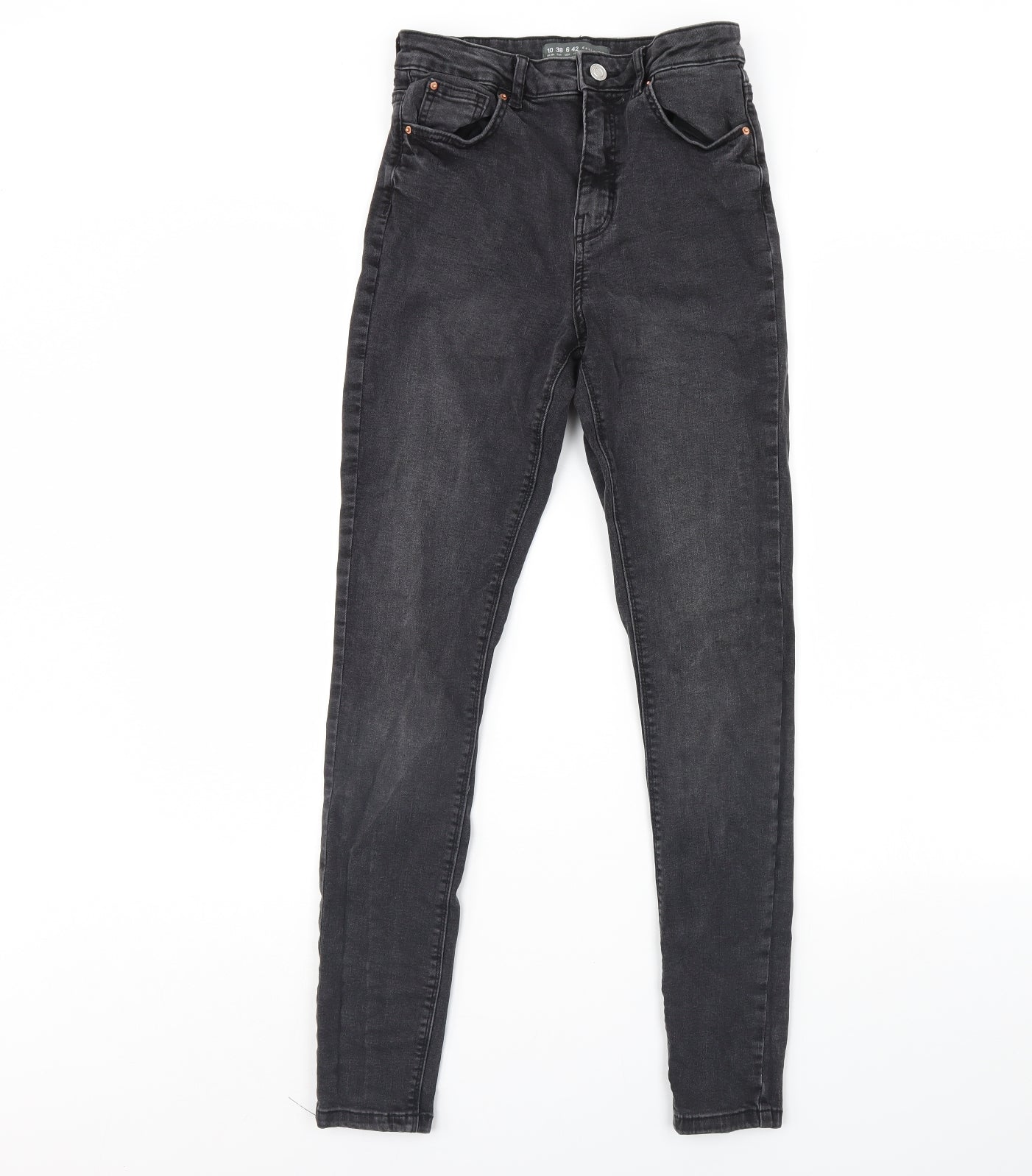 Denim & Co. Womens Black  Denim Skinny Jeans Size 10 L28 in