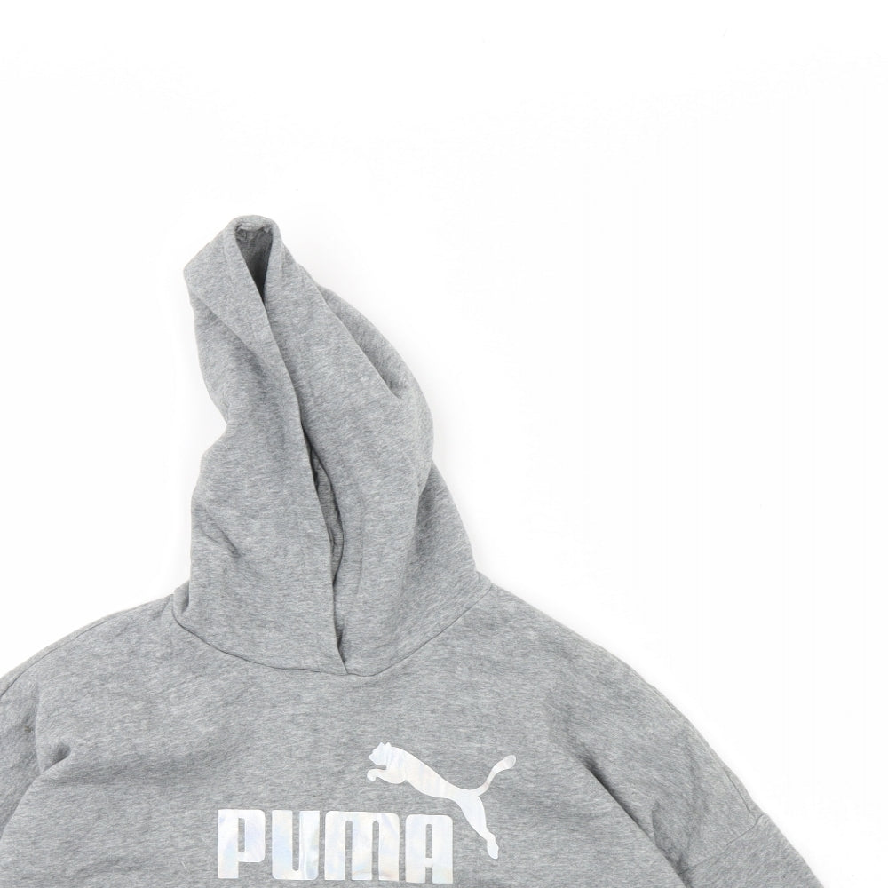 PUMA Womens Grey   Pullover Hoodie Size XS