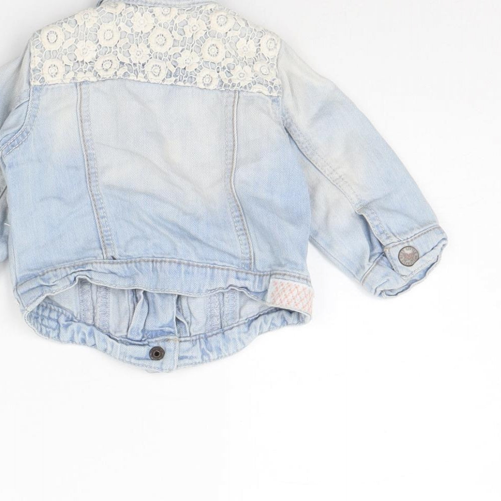 NEXT Girls Blue  Denim Jacket  Size 6-9 Months