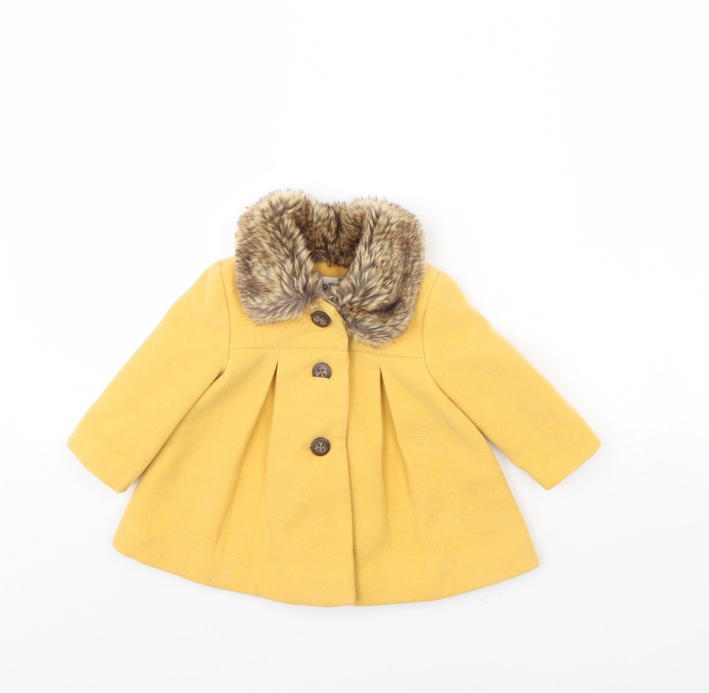 Fred & flo Girls Yellow   Jacket  Size 3-6 Months