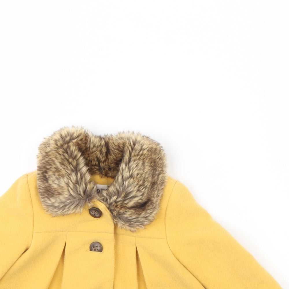 Fred & flo Girls Yellow   Jacket  Size 3-6 Months