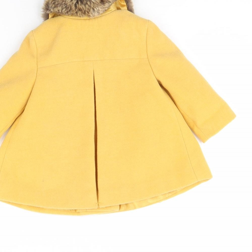 Fred & flo Girls Yellow   Jacket  Size 3-6 Months