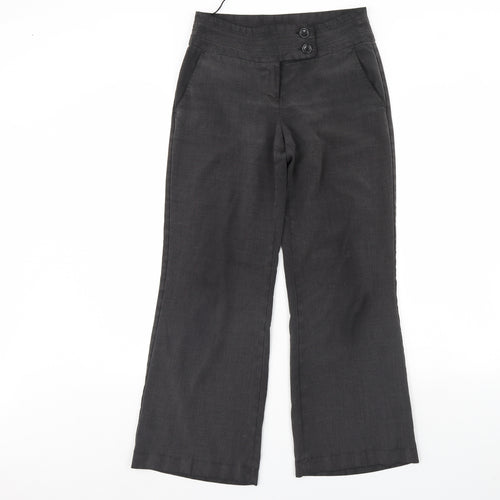 F&F Womens Grey   Dress Pants Trousers Size 8 L28 in