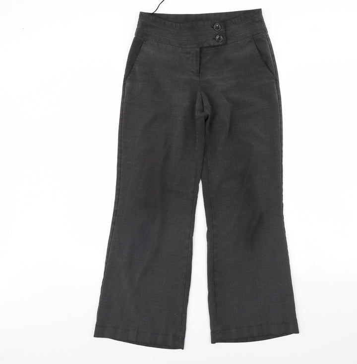 F&F Womens Grey   Dress Pants Trousers Size 8 L28 in