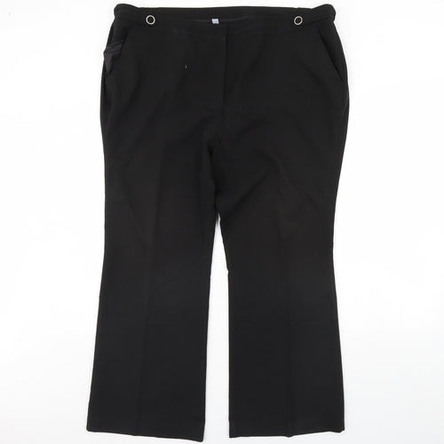 Capsule Womens Black   Trousers  Size 20 L30 in