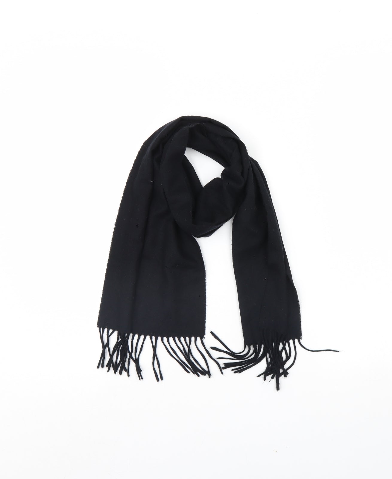 Preworn Boys Black Spotted  Scarf  One Size