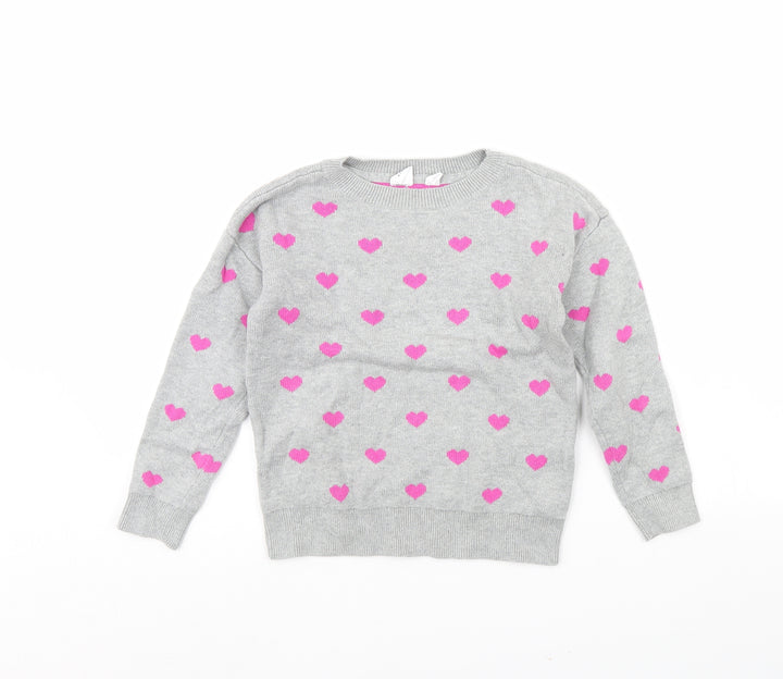 Gap Girls Grey Pullover Jumper Size S