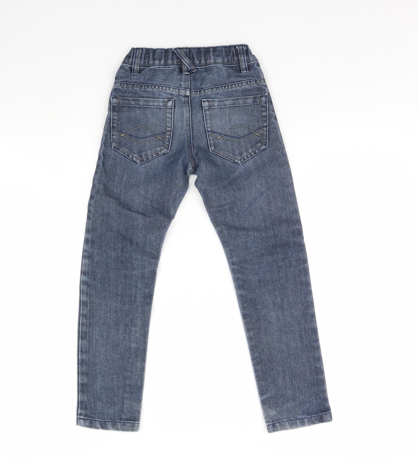 Preworn Boys Blue  Denim Straight Jeans Size 7 Years
