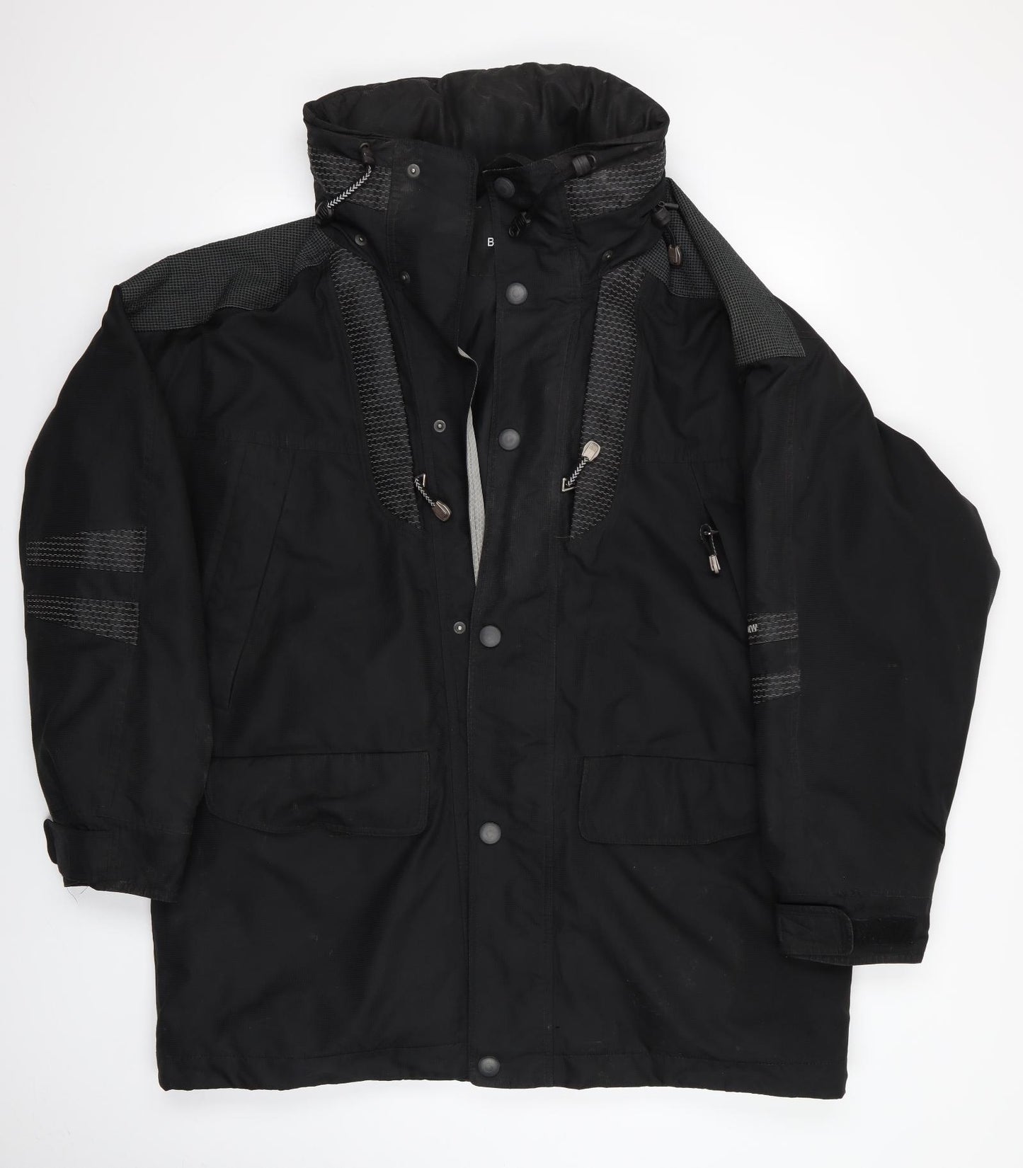 BMW Mens Black   Jacket Coat Size XL  - BMW Black Coat