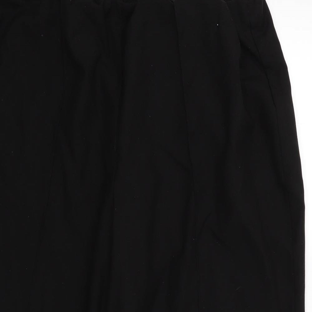 Bonmarché Womens Black   Cropped Trousers Size 20 L22 in - Elasticated Cropped Trouser Black