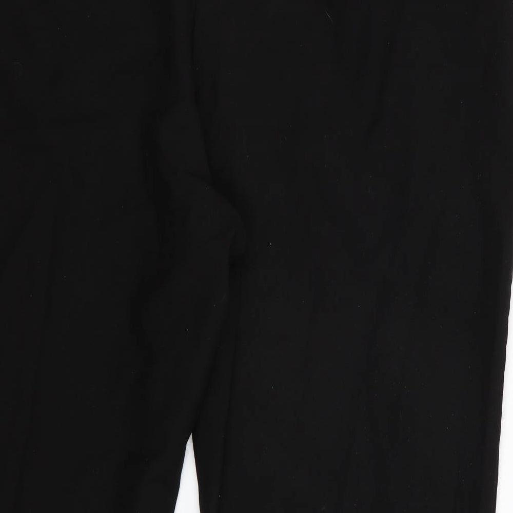 Bonmarché Womens Black   Cropped Trousers Size 20 L22 in - Elasticated Cropped Trouser Black