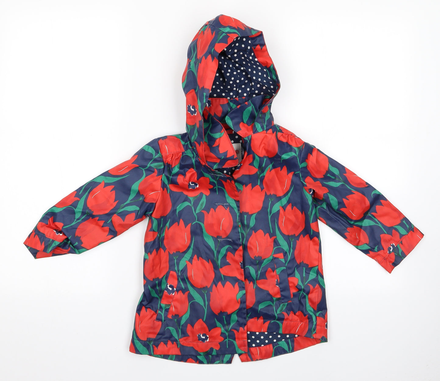 NEXT Girls Multicoloured Floral  Rain Coat Coat Size 2-3 Years  - Next Floral Raincoat