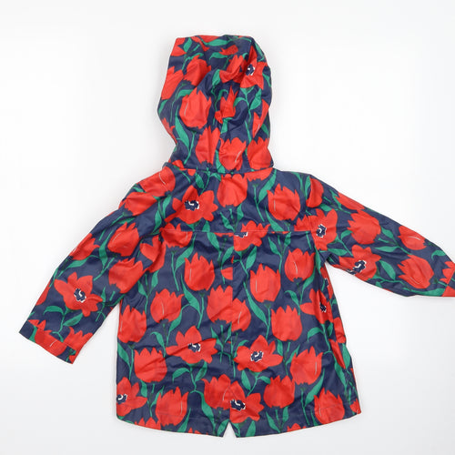 NEXT Girls Multicoloured Floral  Rain Coat Coat Size 2-3 Years  - Next Floral Raincoat