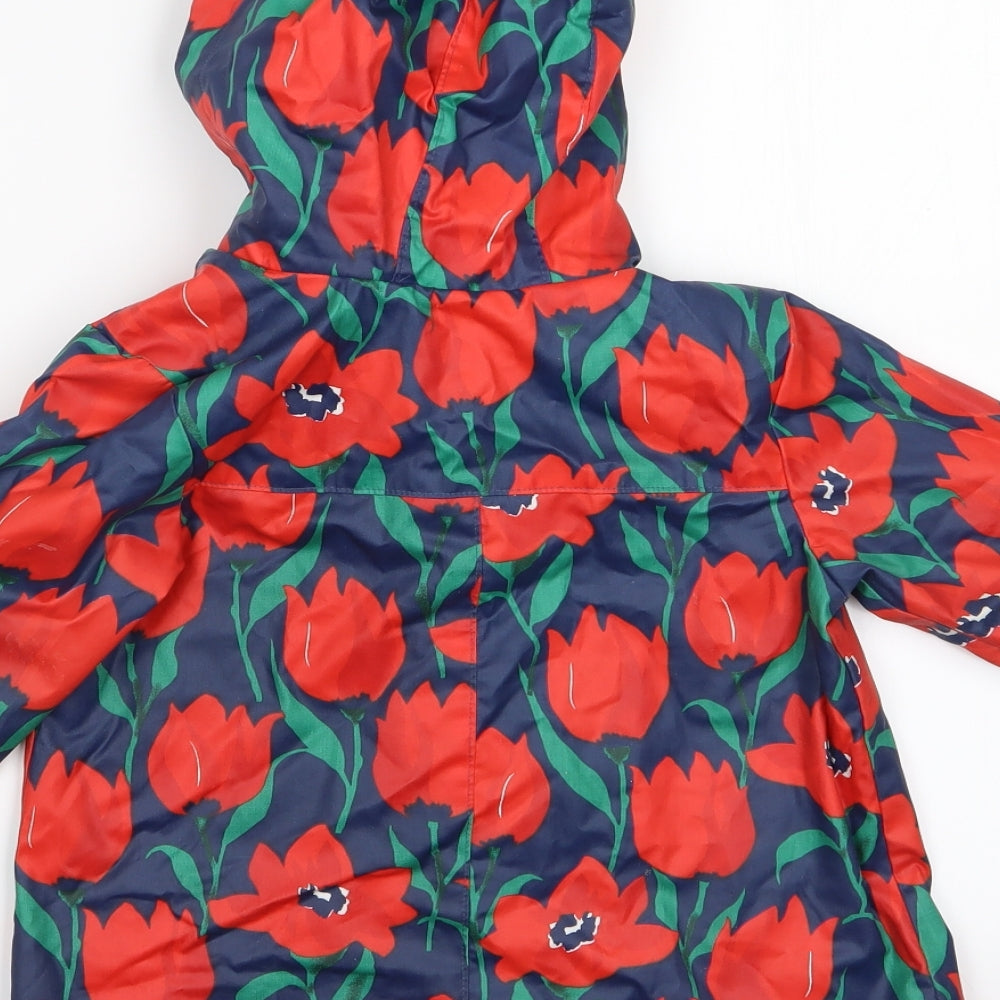 NEXT Girls Multicoloured Floral  Rain Coat Coat Size 2-3 Years  - Next Floral Raincoat