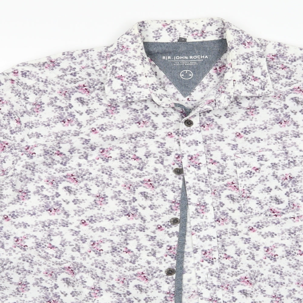 John Rocha Mens Multicoloured Floral   Button-Up Size M  - John Rocha Shirt