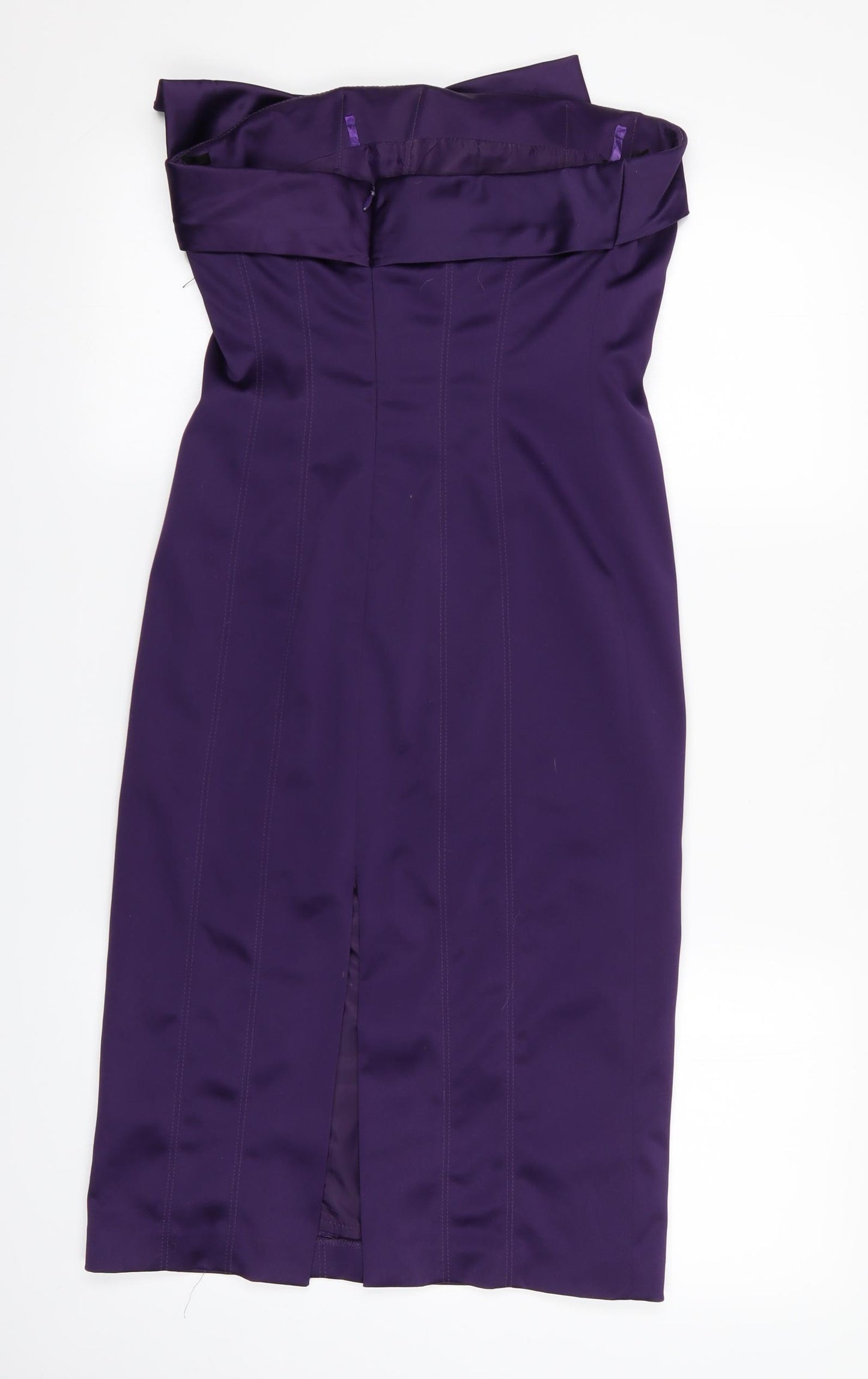 Atmosphere Womens Purple   Ball Gown  Size 8  - Strapless Dress Purple with Bow Front