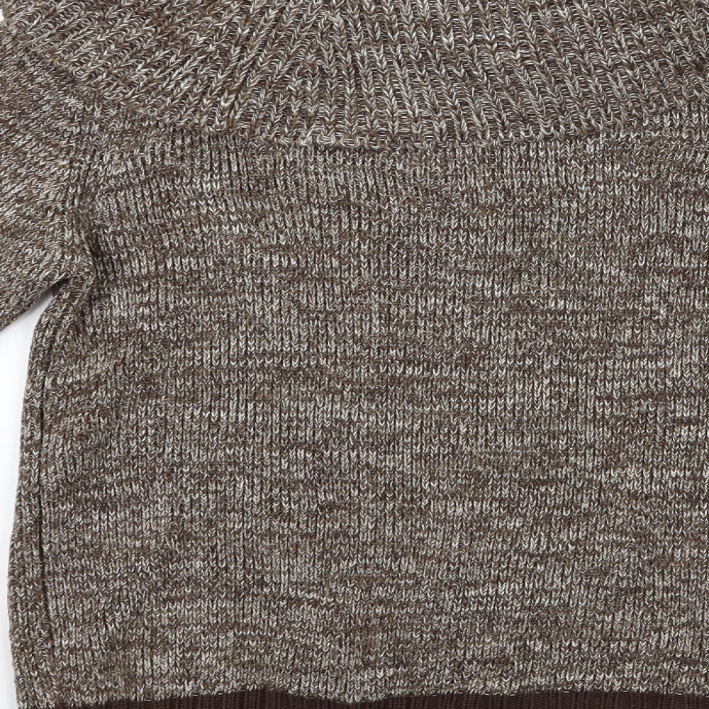 4Wards Womens Brown   Pullover Jumper Size L  - Cowl Neck Sweater