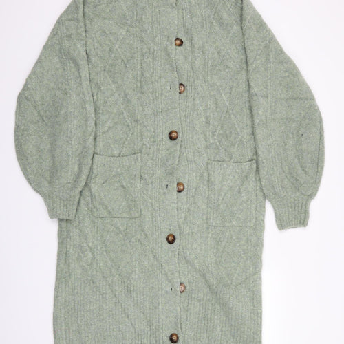 Per Una Womens Green   Cardigan Jumper Size M  - Longline Cardigan