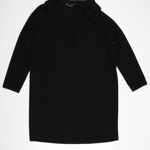 DOROTHEY PERKINS Womens Black   Jacket  Size 14  - Black, non fastening, lightweight longline jacket