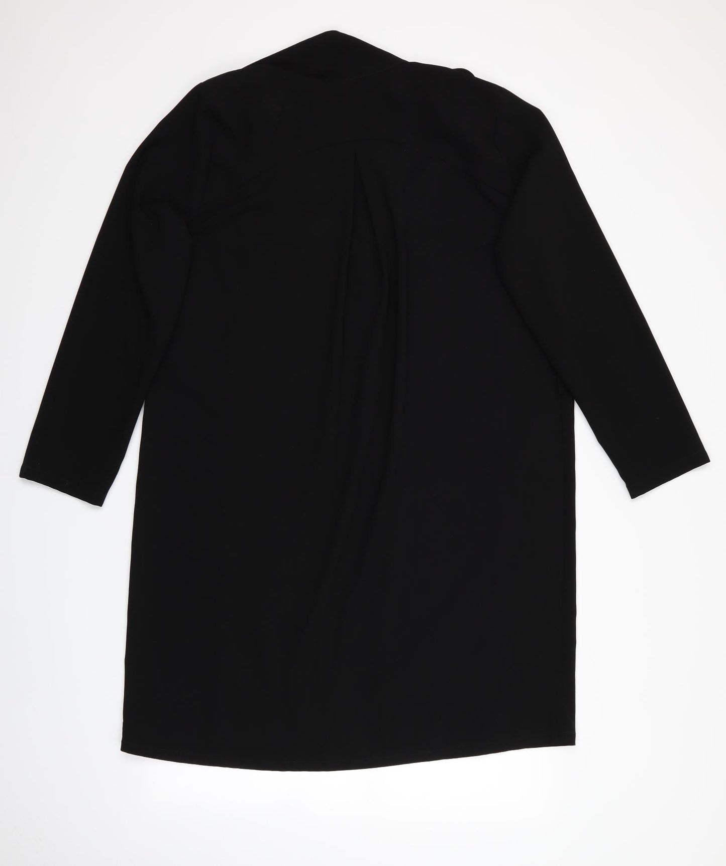 DOROTHEY PERKINS Womens Black   Jacket  Size 14  - Black, non fastening, lightweight longline jacket
