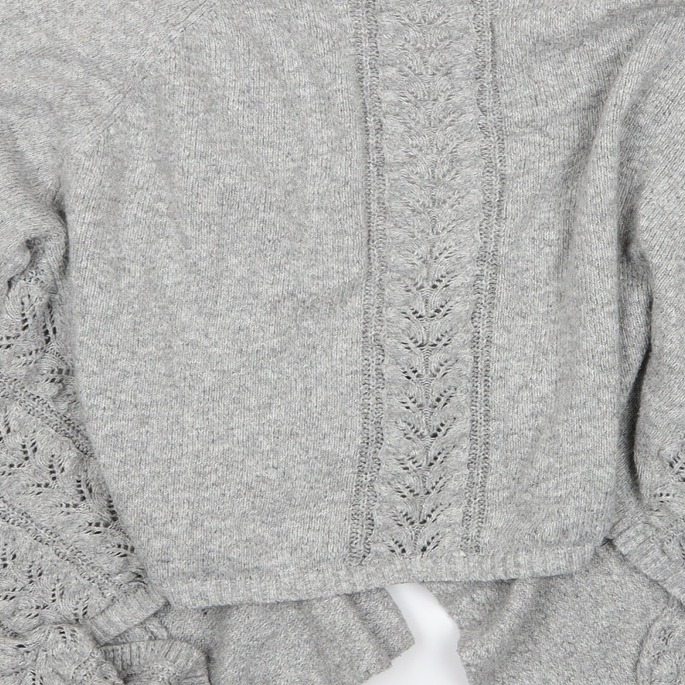 Fat Face Womens Grey   Cardigan Jumper Size 18  - Waterfall Cardigan