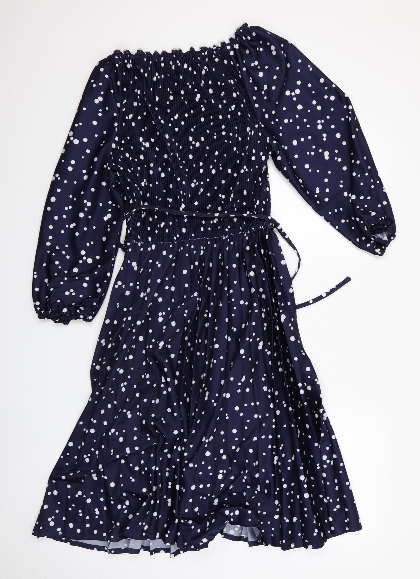 Forever Young Womens Blue Polka Dot  Fit & Flare  Size 16  - Forever Young Dress